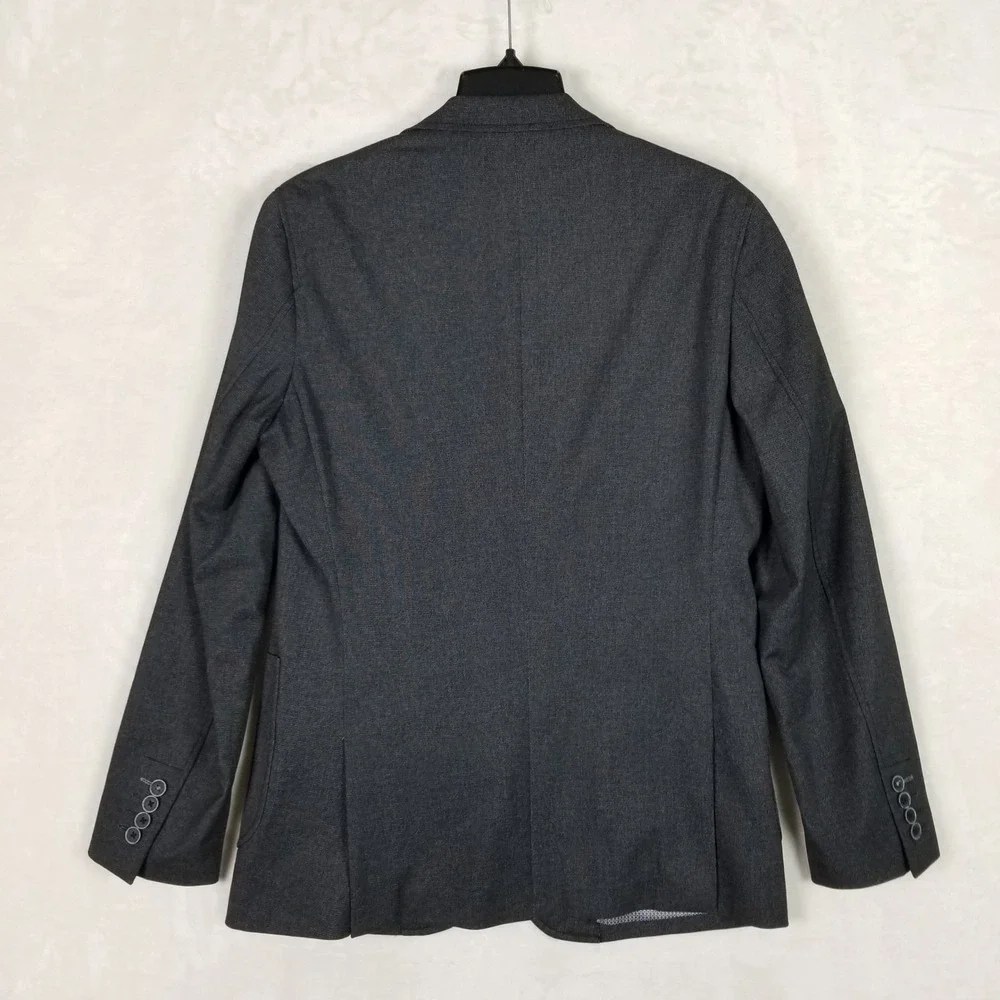 Hechter Paris Blazer Men 38R Charcoal Grey Two Button DH-POZ-J Sport Coat